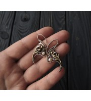 Gold and silver earrings