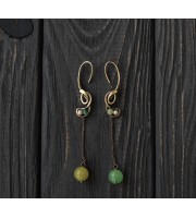 Long spring earrings