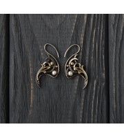 Gold and silver earrings