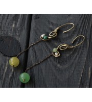 Long spring earrings