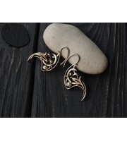 Gold and silver earrings