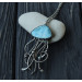 Larimar jellyfish necklace