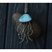 Larimar jellyfish necklace