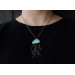 Larimar jellyfish necklace