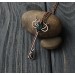 Copper deer necklace