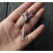 Silver deer key pendant