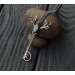 Silver deer key pendant