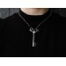 Silver deer key pendant