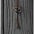 Copper deer necklace