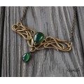 Wirework brass pendant