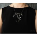 Silver dragon necklace