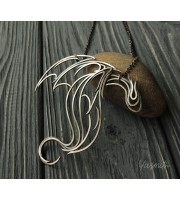 Goth dragon pendant