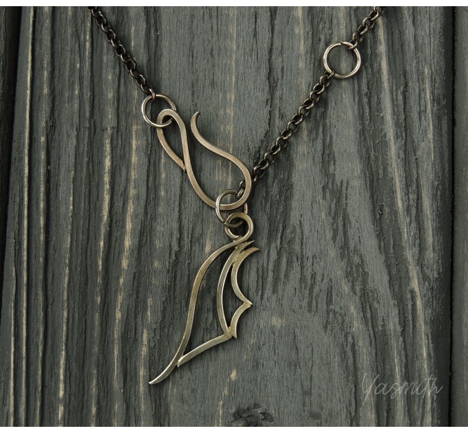 Silver dragon necklace
