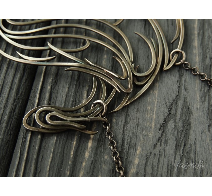 Silver dragon necklace