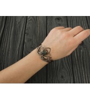 Silver lotus bracelet