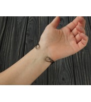 Silver lotus bracelet
