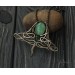 Chrysoprase manta ray necklace