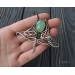 Chrysoprase manta ray necklace
