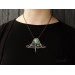Chrysoprase manta ray necklace