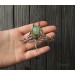 Chrysoprase manta ray necklace