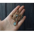 Art nouveau lotus necklace