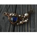 Brass wire bib necklace