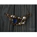 Brass wire bib necklace