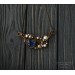 Brass wire bib necklace