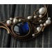 Brass wire bib necklace