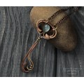 Copper key necklace