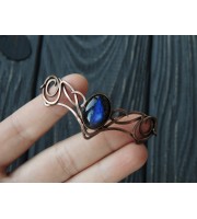 Medieval bracelet with blue labadorite