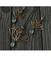 Dangle lotus earrings