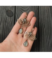 Dangle lotus earrings