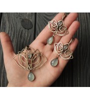Dangle lotus earrings