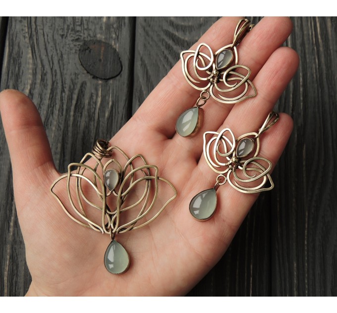 Lotus flower earrings