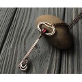 Goth garnet necklace
