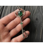 Green pixie necklace