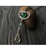Green pixie necklace