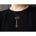 Goth garnet necklace