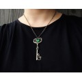 Green chalcedony pendant
