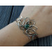 Sterling silver lotus bracelet
