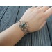 Sterling silver lotus bracelet