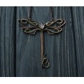 Dragonfly key necklace