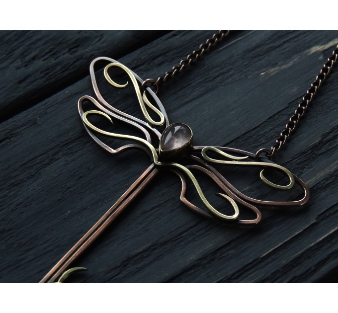 Dragonfly key necklace