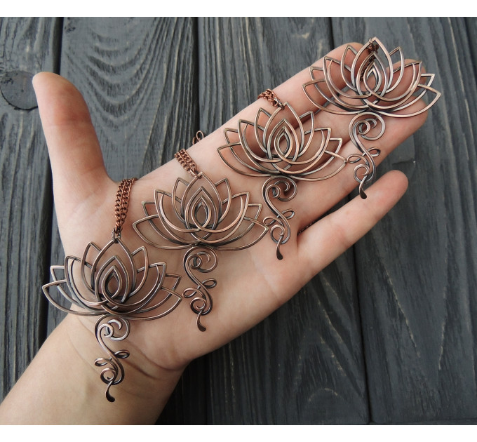 Unalome lotus necklace