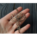 Unalome lotus necklace