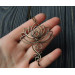 Unalome lotus necklace