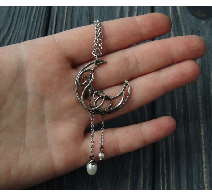 Celtic moon pendant