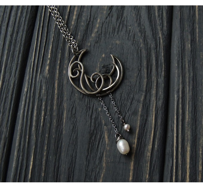 Celtic moon pendant