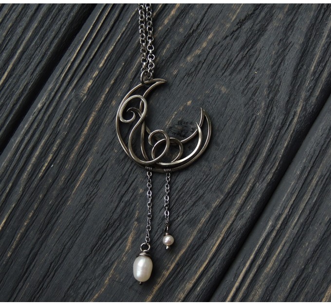 Celtic moon pendant